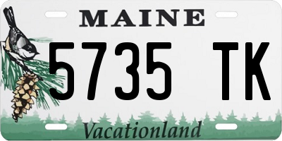 ME license plate 5735TK