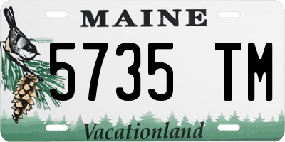 ME license plate 5735TM