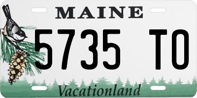 ME license plate 5735TO