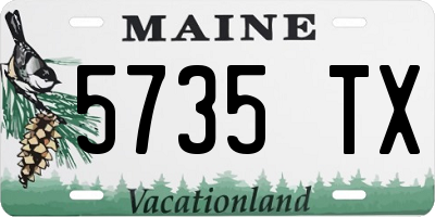 ME license plate 5735TX