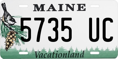 ME license plate 5735UC