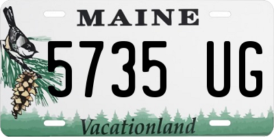 ME license plate 5735UG