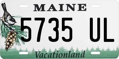 ME license plate 5735UL