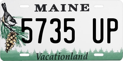 ME license plate 5735UP