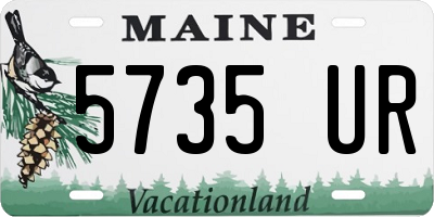 ME license plate 5735UR