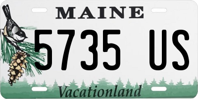 ME license plate 5735US