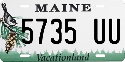 ME license plate 5735UU