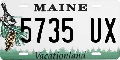 ME license plate 5735UX