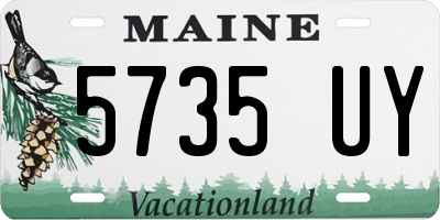 ME license plate 5735UY