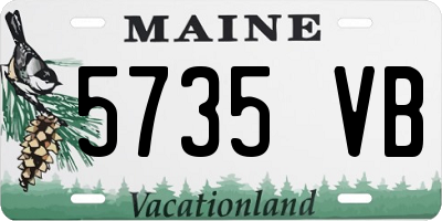 ME license plate 5735VB