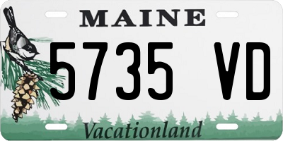 ME license plate 5735VD