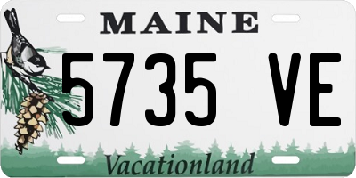 ME license plate 5735VE
