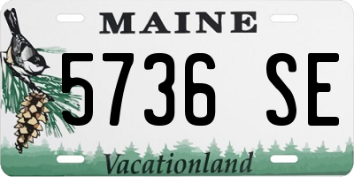 ME license plate 5736SE