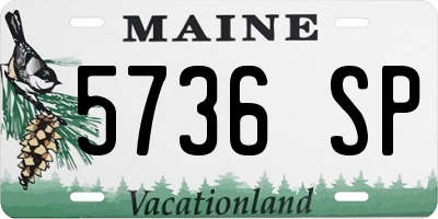 ME license plate 5736SP