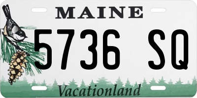 ME license plate 5736SQ
