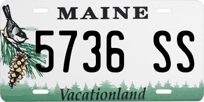 ME license plate 5736SS