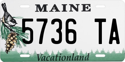 ME license plate 5736TA