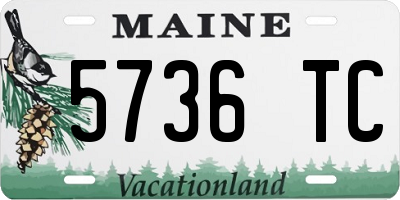 ME license plate 5736TC