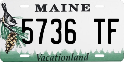 ME license plate 5736TF