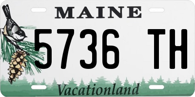 ME license plate 5736TH