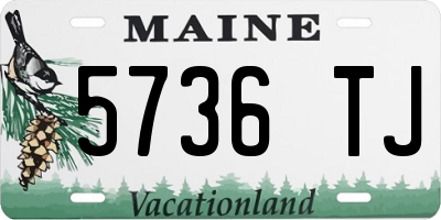 ME license plate 5736TJ