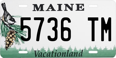 ME license plate 5736TM