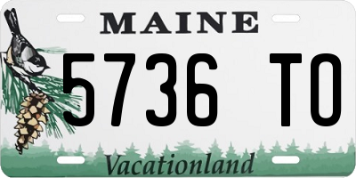 ME license plate 5736TO