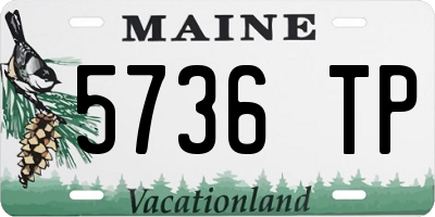 ME license plate 5736TP