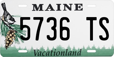 ME license plate 5736TS