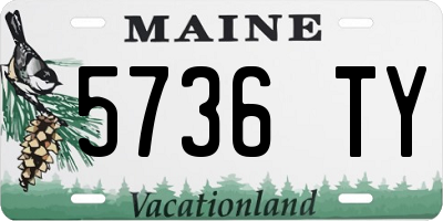 ME license plate 5736TY