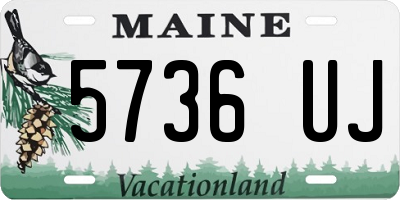 ME license plate 5736UJ