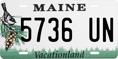 ME license plate 5736UN