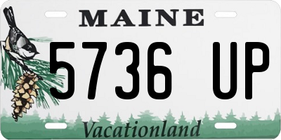 ME license plate 5736UP