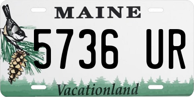 ME license plate 5736UR