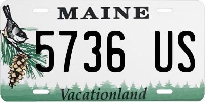 ME license plate 5736US