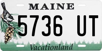 ME license plate 5736UT