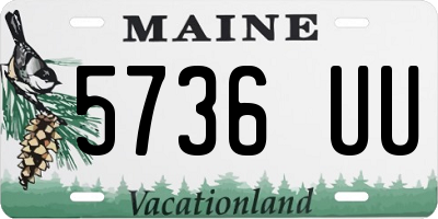 ME license plate 5736UU