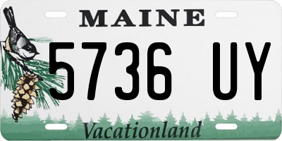 ME license plate 5736UY