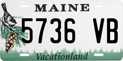 ME license plate 5736VB