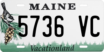 ME license plate 5736VC