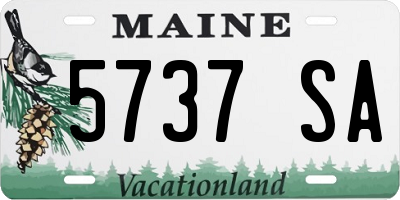 ME license plate 5737SA