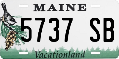 ME license plate 5737SB