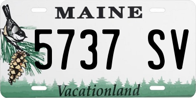 ME license plate 5737SV