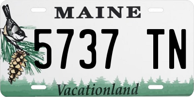 ME license plate 5737TN
