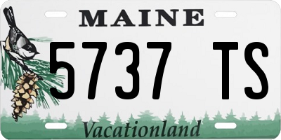 ME license plate 5737TS