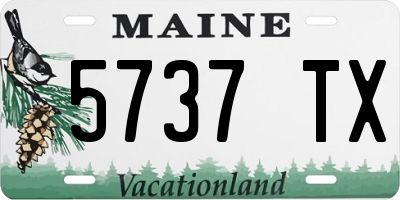 ME license plate 5737TX