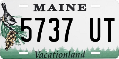 ME license plate 5737UT