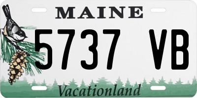ME license plate 5737VB