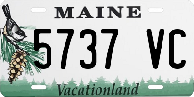 ME license plate 5737VC