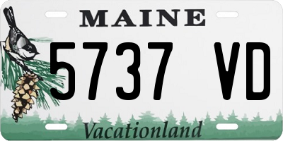 ME license plate 5737VD